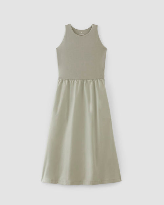 womens-supima-high-neck-riviera-dress-sage-green | alt