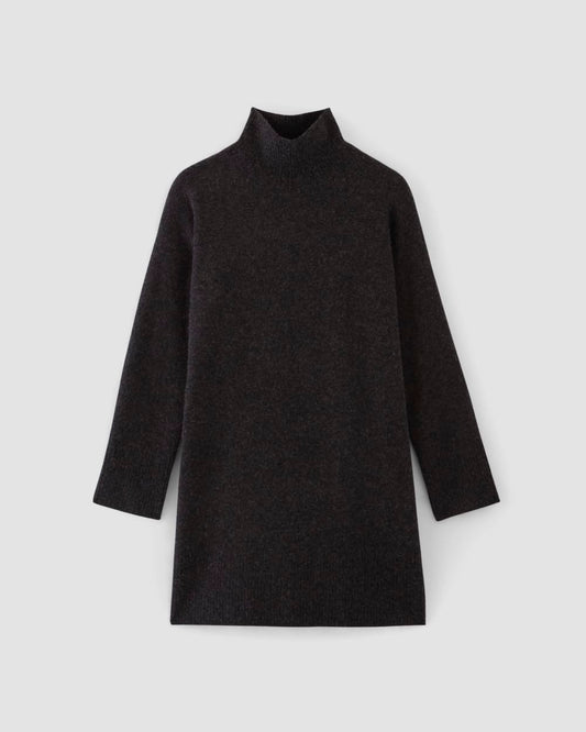 womens-cozy-stretch-turtleneck-dress-charcoal | alt