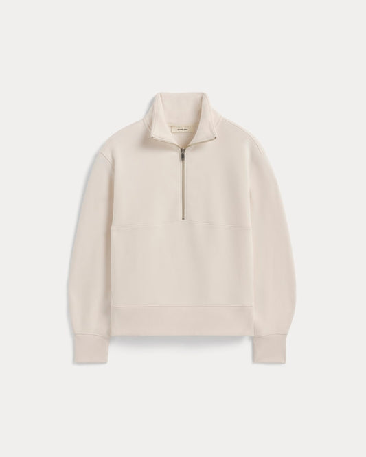 womens-laid-back-fleece-half-zip-sweatshirt-bone | alt