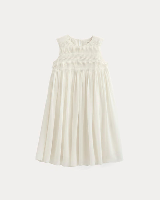 womens-twisted-pleated-mini-dress-silk-bone | alt