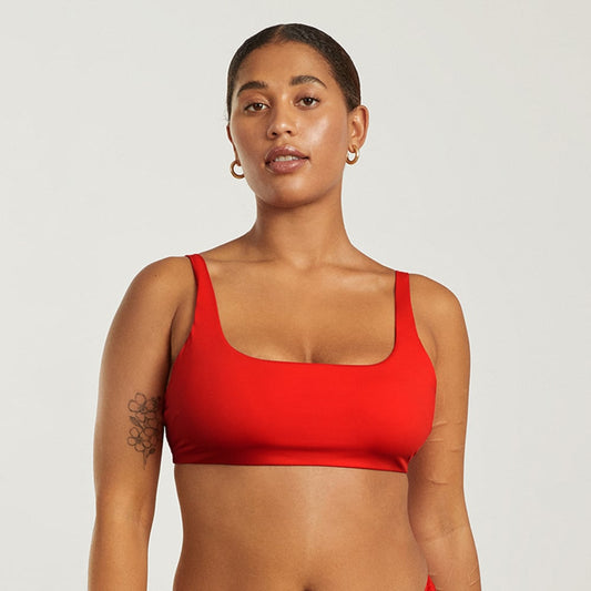 womens-square-neck-bikini-top-bright-red | primary