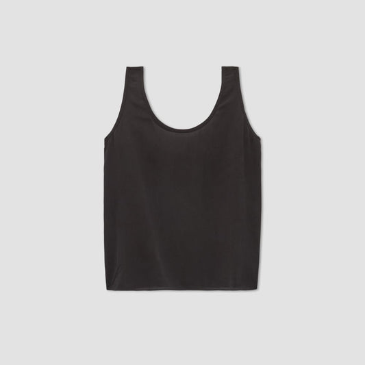 womens-clean-silk-scoop-neck-tank-black | alt