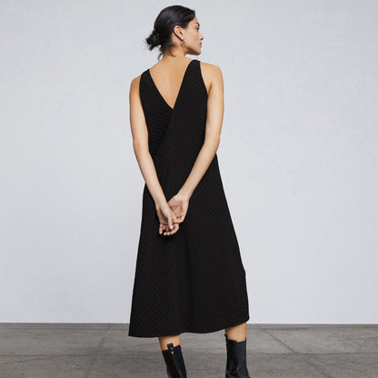 womens-city-stripe-midi-dress-black