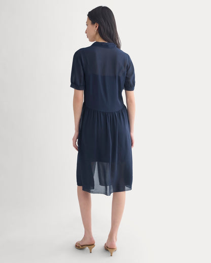 womens-notch-collar-shirtdress-silk-navy