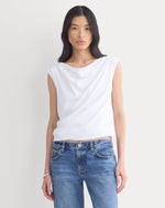 womens-boatneck-twisted-top-essen-cotton-white | primary