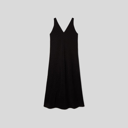 womens-city-stripe-midi-dress-black | alt