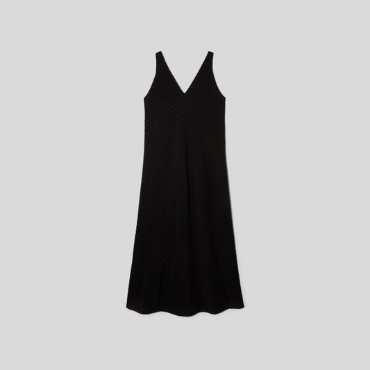 womens-city-stripe-midi-dress-black | alt