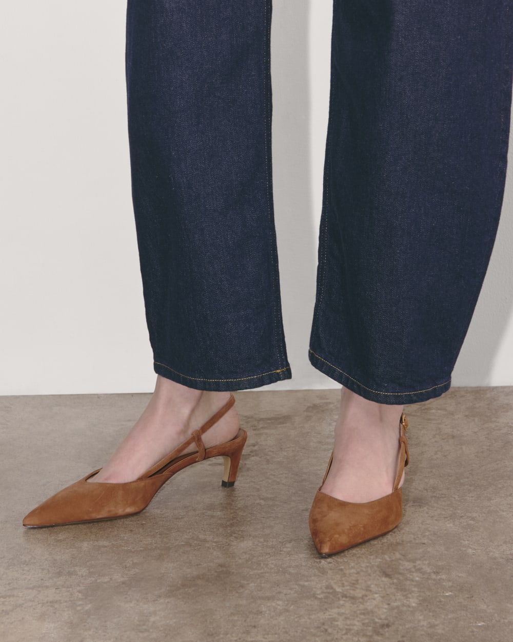 womens-studio-slingback-heel-saddle-brown-suede | alt