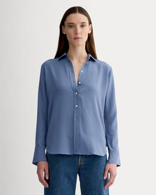 womens-clean-silk-relaxed-shirt-french-blue | primary