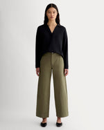 womens-ctn-twill-utility-wide-leg-pant-kalamata | primary