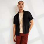 mens-linen-ss-stndrd-fit-shirt-black | primary