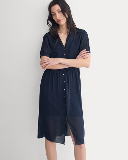 womens-notch-collar-shirtdress-silk-navy