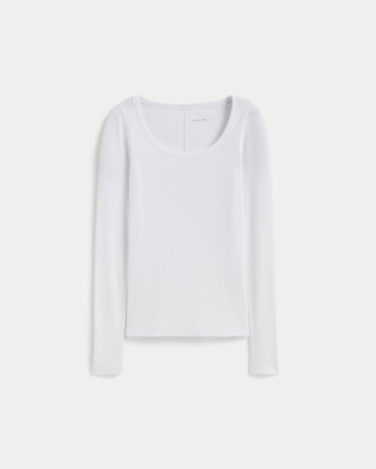 womens-pima-micro-rib-long-sleeve-tee-white | alt