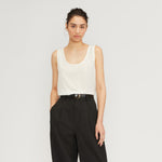 womens-clean-silk-scoop-neck-tank-off-white | primary