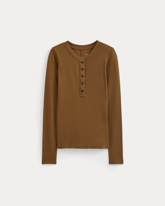 womens-luxe-rib-henley-toffee | alt