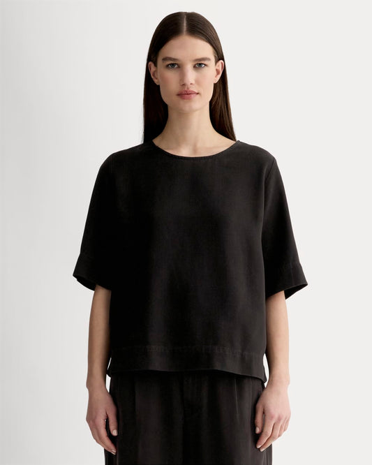 womens-tencel-buttersoft-relaxed-tee-black | primary