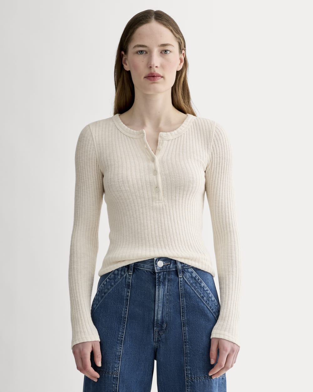 womens-cozy-rib-henley-bone | primary