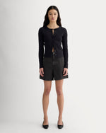 womens-a-line-denim-short-washed-black | primary