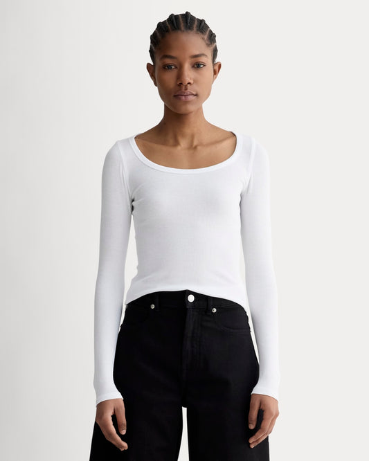 womens-pima-micro-rib-long-sleeve-tee-white | primary