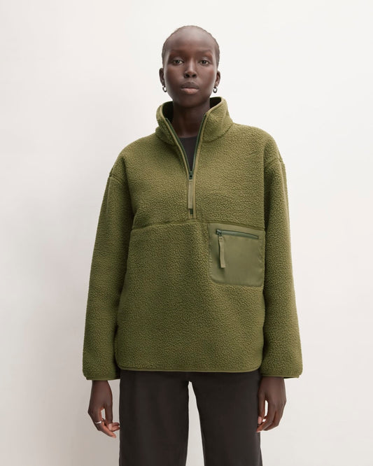 womens-renew-fleece-oversized-half-zip-kalamata | primary