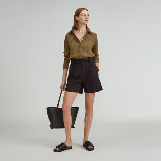 womens-tencel-way-high-drape-short-black | primary