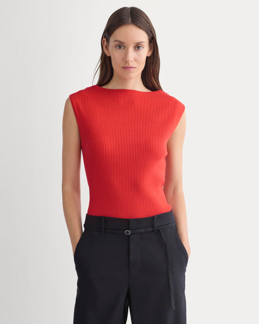 womens-boat-neck-ribbed-knit-fiery-red | primary