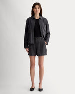 womens-tencel-darted-utility-short-graphite | primary